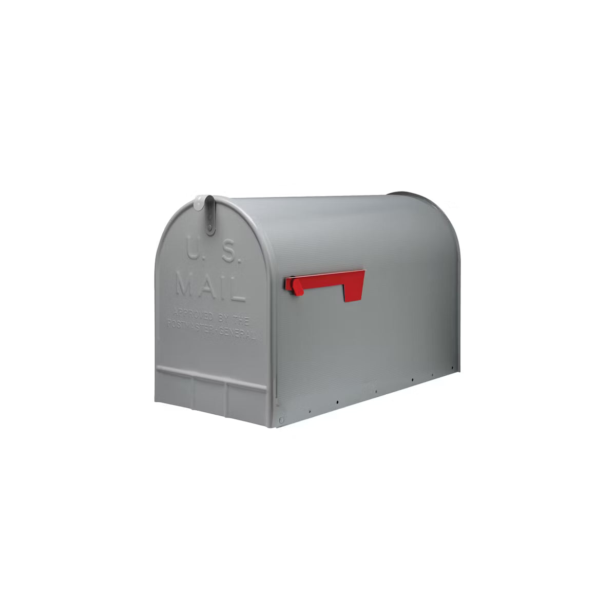 Gibraltar Mailboxes Stanley Classic Galvanized Steel Post Mount Gray Mailbox