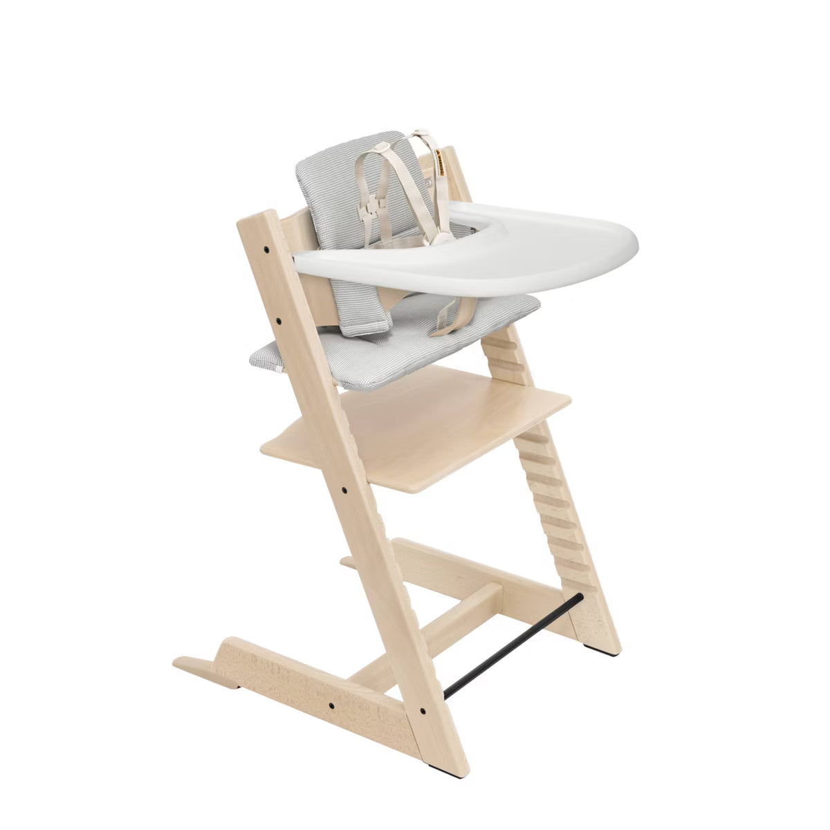 Stokke Tripp Trapp Highchair 2 with Adjustable Baby Set, Cushion, and Removable Tray