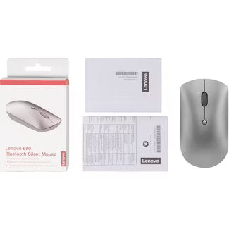 Lenovo 600 Bluetooth Silent Mouse - Blue Optical - Wireless - Bluetooth - Iron Gray - 2400 dpi - Scroll Wheel - 3 Button(s)