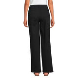 Lands' End Women's Chino High Rise Rail Straight Leg Pants - 6 - Black