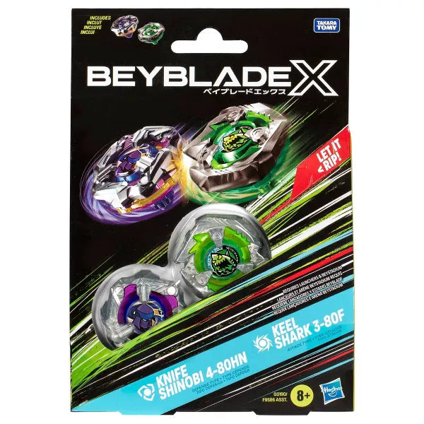 Beyblade Knife Shinobi Defense and Keel Shark Attack Battle Tops (NEW)