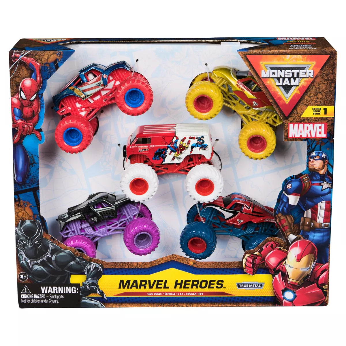 Monster Jam Marvel Heroes 5-Pack