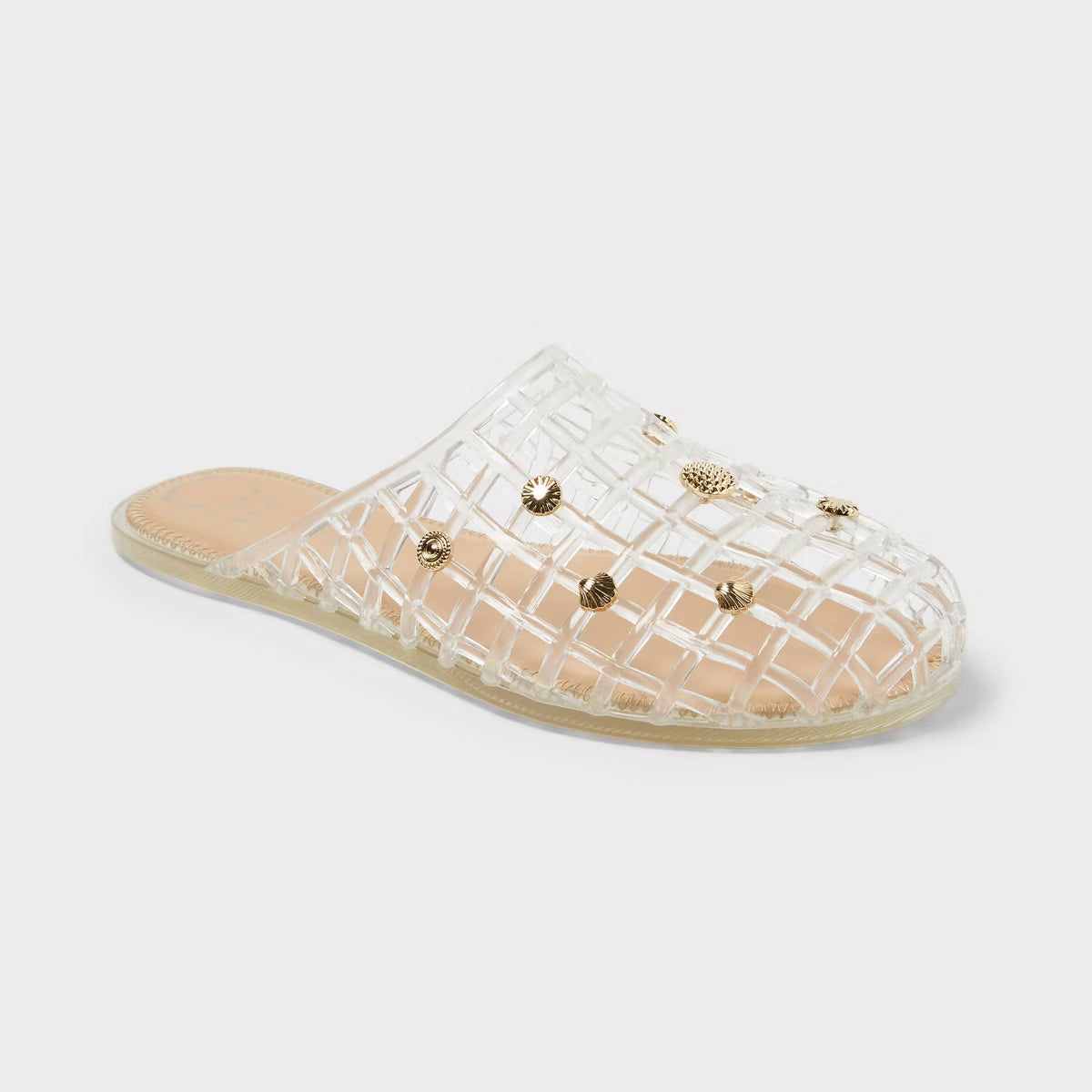 Women's Luciana Jelly Mule Shoes by A New Day - Gold - Size 9.5