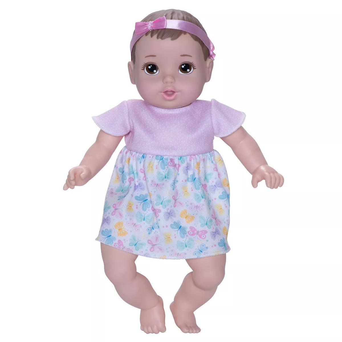 Perfectly Cute 14" Caucasian Light Brown Hair/Brown Eyes Baby Doll (NEW)