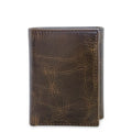 Men's George Bison Leather Trifold with Wing Wallet - River Tan