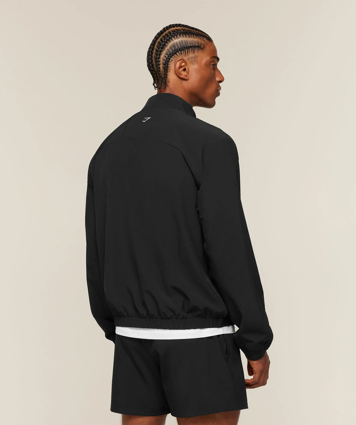 *GYMSHARK -Train Track Jacket, Black, Mens' Size Large