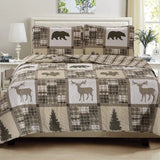 Great Bay Home 3-pc. Reversible Lodge Printed Quilt Set w/ Shams (Twin/Twin XL)(One Sham)