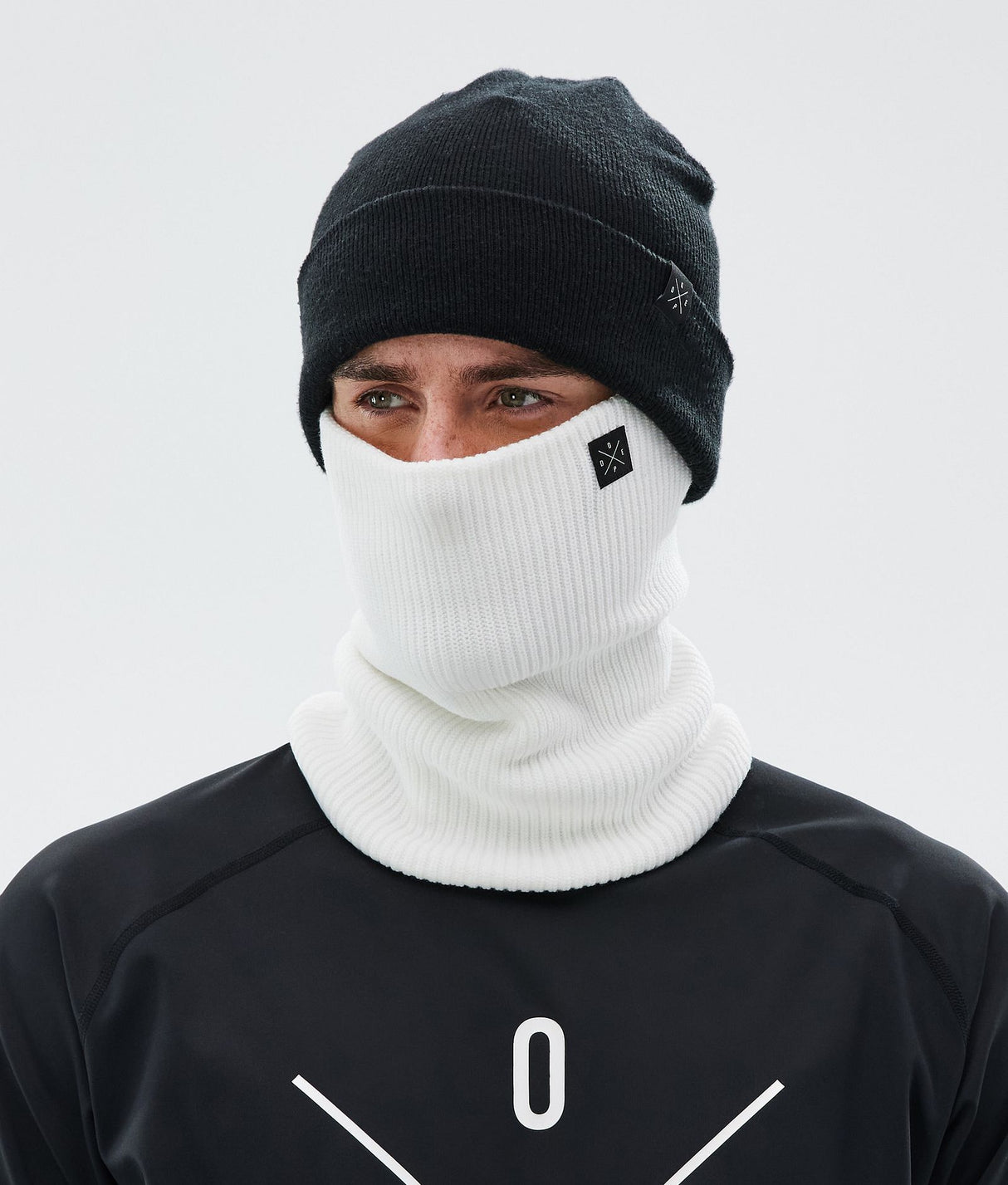 dope-MMix-2X-Up Knitted Facemask Whitish