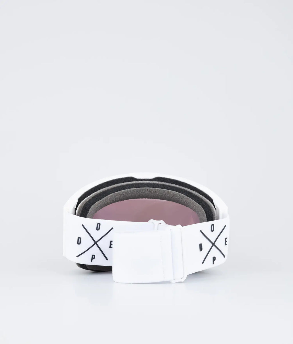 Dope Sight Ski Goggles White/Champagne Mirror