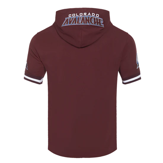 NHL Colorado Avalanche Classic Chenille Men's Short Sleeve Pullover Hoodie - Wine - Size XL