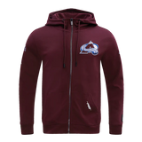 NHL COLORADO AVALANCHE CLASSIC CHENILLE MEN'S DK FULL ZIP PULLOVER HOODIE SIZE:XL