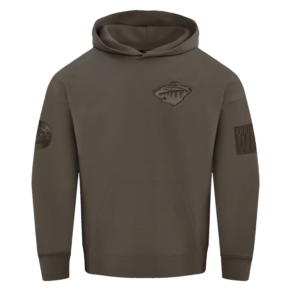 NHL MINNESOTA WILD NEUTRAL MEN'S DROP SHOULDER PULLOVER HOODIE 2XL