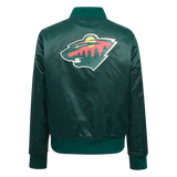 NHL MINNESOTA WILD CLASSIC WOMEN'S SATIN JACKET- SMALL