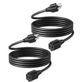 *DEWENWILS 6ft Indoor Outdoor Extension Cord, 16/3 SJTW, 3 Prong Waterproof Extension Cable for Lights (2 Pack)-HNCB06B