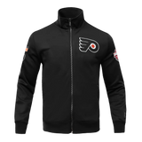 NHL PHILADELPHIA FLYERS CLASSIC CHENILLE MEN'S DOUBLE KNIT TRACK JACKET- SIZE: XL
