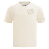 PRO STANDARD - Men's LG - NHL TAMPA BAY LIGHTNING NEUTRAL DROP SHOULDER TEE - Eggshell