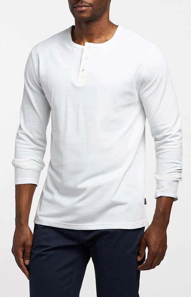 Stone Rose Long-Sleeve Pique Henley Men's XL