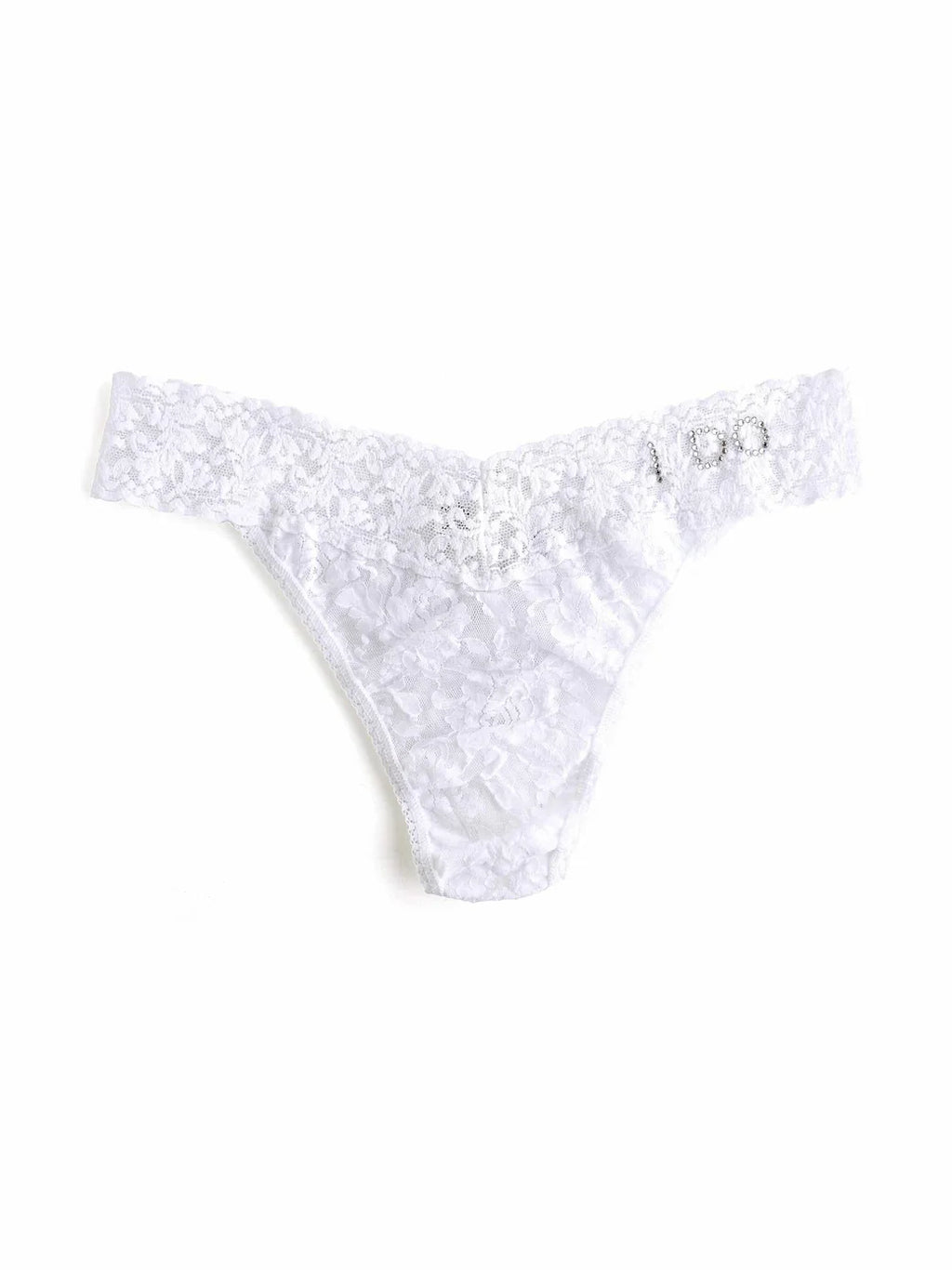 hanky panky I Do Crystal Signature Lace® Original Rise Thong - One Size