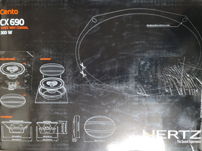 HERTZ CX690 Three Way Car Audio Woofer Pair | (6 x 9) mm (in.) | Coaxial | 300 W | 4 Ohm