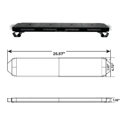 PUTCO HORNET Amber LED Rooftop Strobe Light Bar - 24 in. - Part 950124
