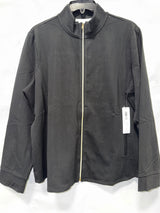 Chico's Weekend collection Cotton Span Zip up Jacket  - Black