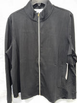 Chico's Weekend collection Cotton Span Zip up Jacket  - Black