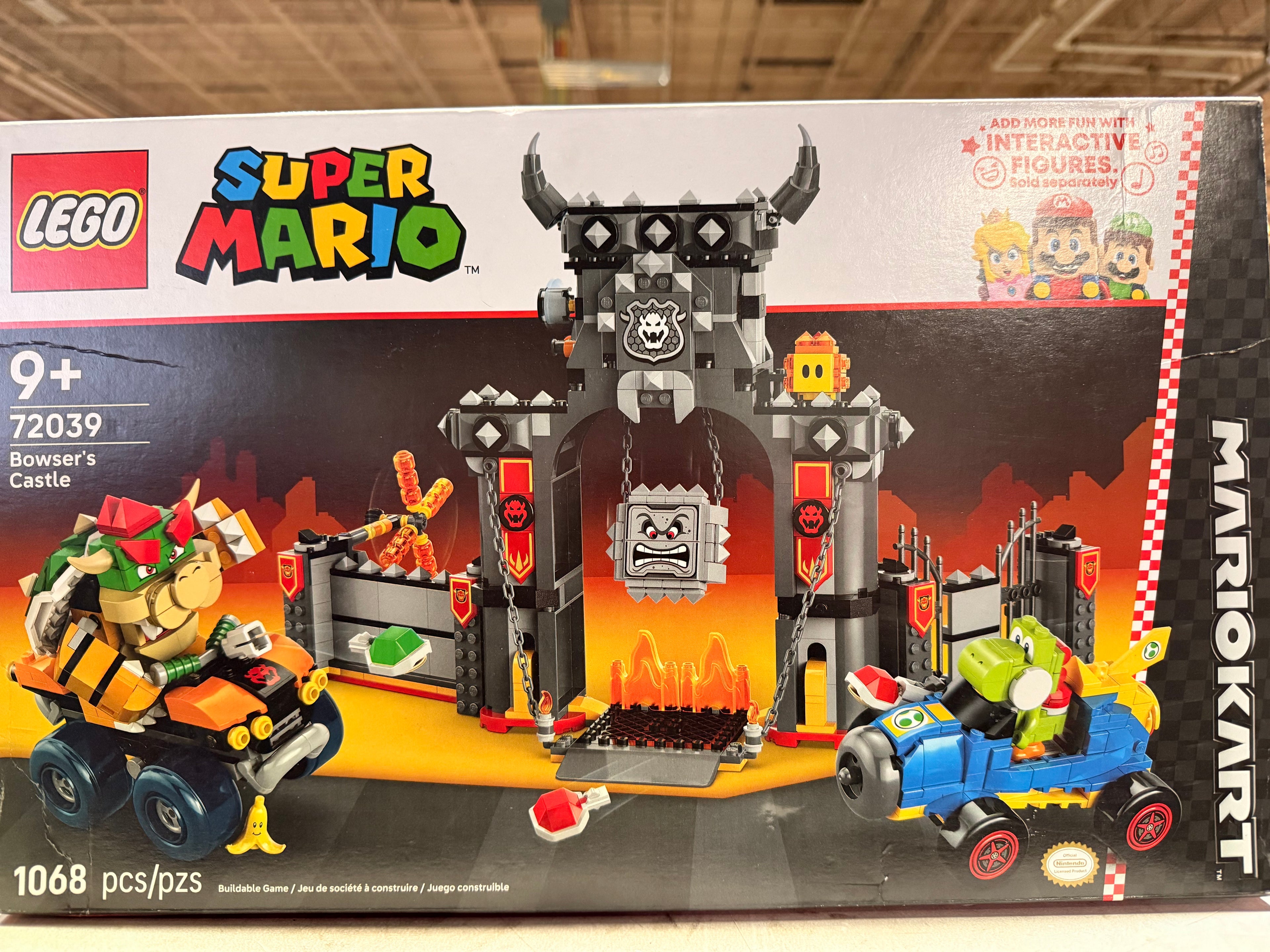 LEGO Super Mario: Mario Kart – Bowser’s Castle Building Toy for Kids - Pretend Play Set for Boys & Girls, Ages 9+ - Nintendo Gift Idea for Young Gamers - W/Yoshi & Bowser Toy Figures - 72039