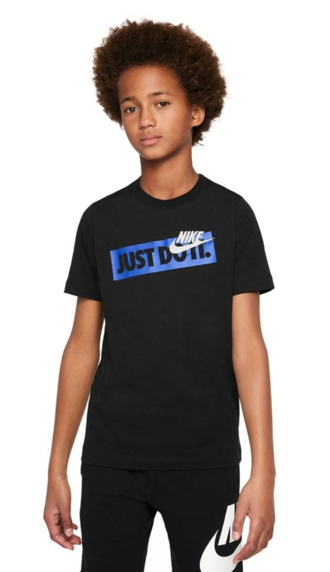 Nike Boys NSW Icon Tee- Black/Blue- New with Tags