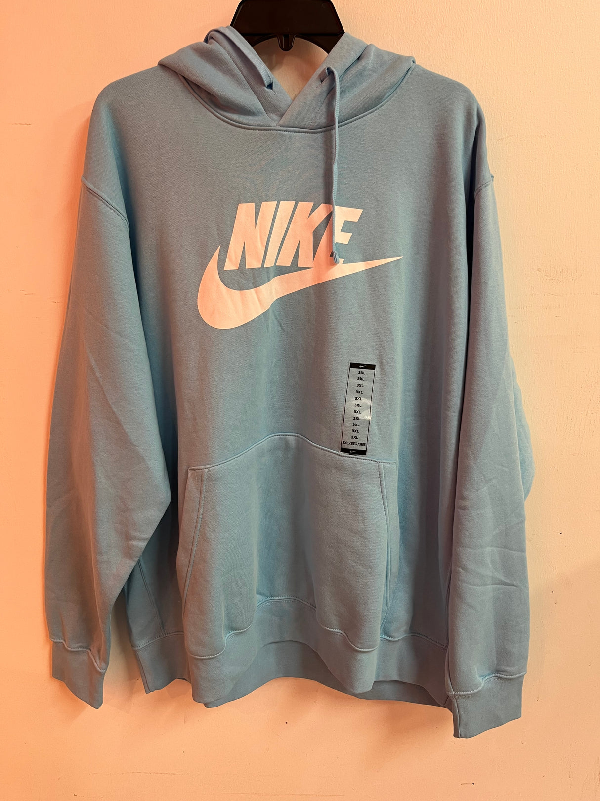 Nike Men's Club Hoodie - Blue Chill & White NEW