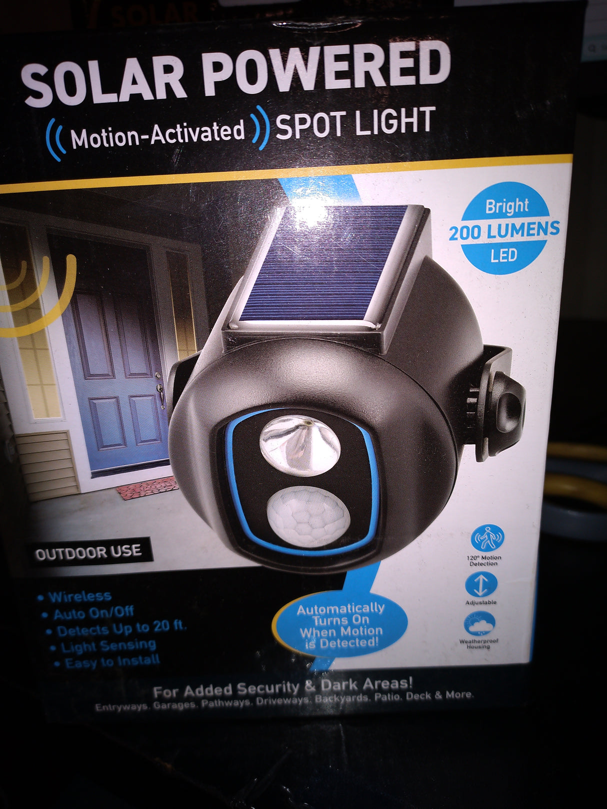 Solar Sentry Solar powered Spotlight