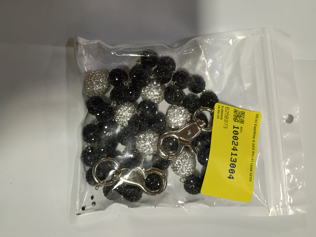 DRUNZ Black/White W DOTS WALLET CHAIN DZ125
