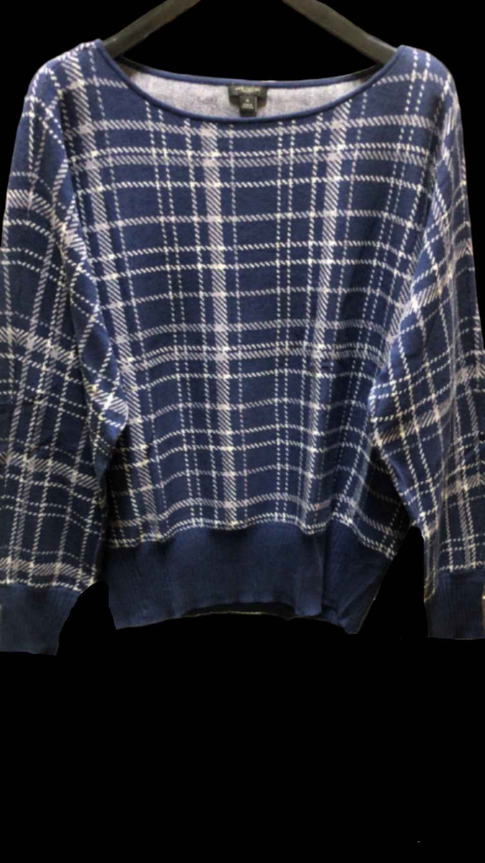 Ann Taylor Blue Plaid Long Sleeve Shirt Size: Large
