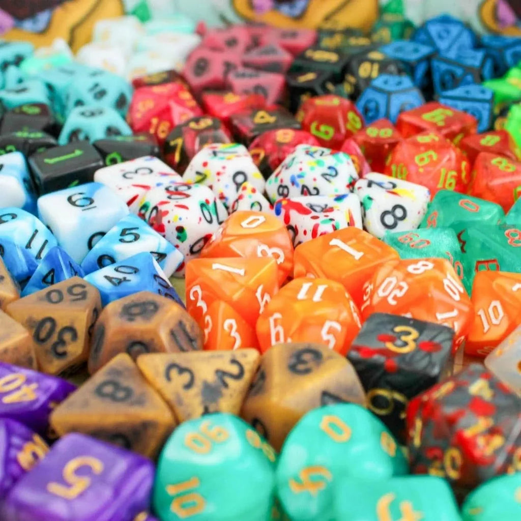 MYSTERY DICE GOBLIN - Original Mystery Dice Bag - Full Set of Matching Polyhedral Dice - 1 Set