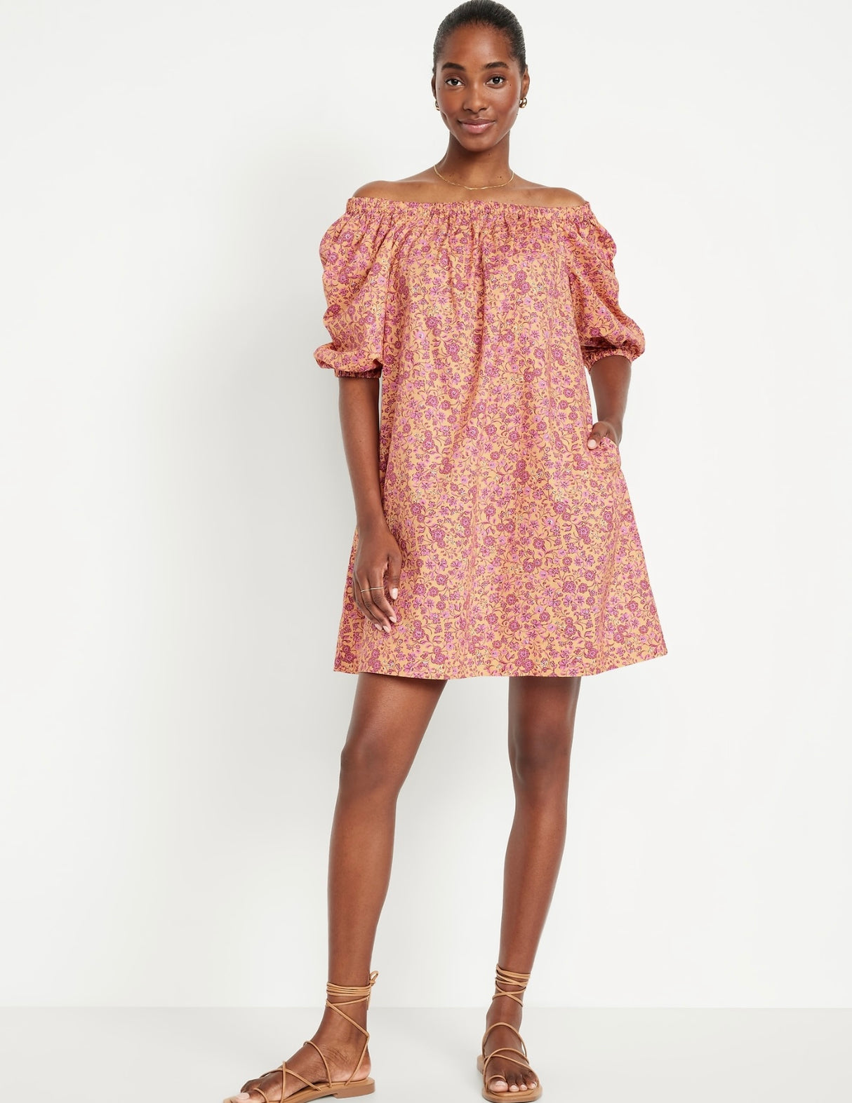 Old Navy Floral Mini Swing Dress Women's S