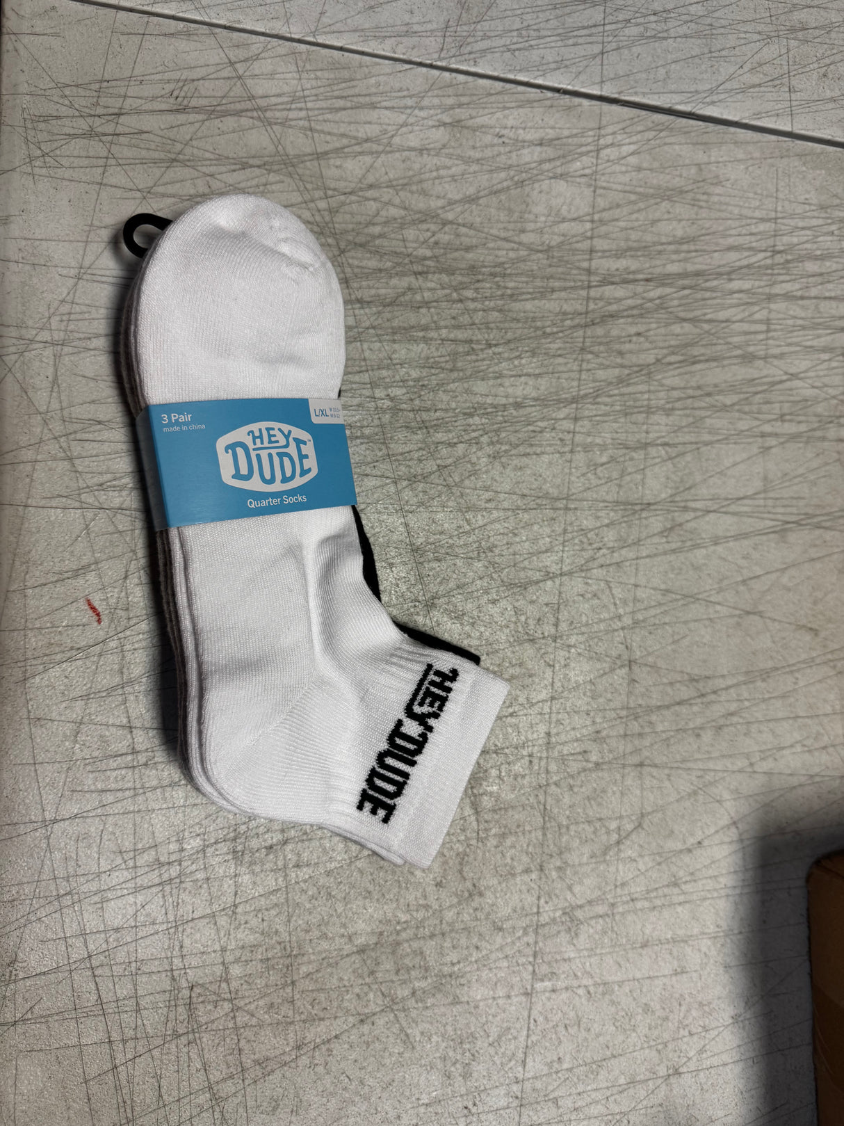 MENS LARGE / EXTRA LARGE QUARTER SOCKS 3 PAIRS