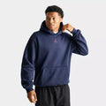 *Nike Men's Jordan Brooklyn Statement Pullover Hoodie, Navy/University Red, XL