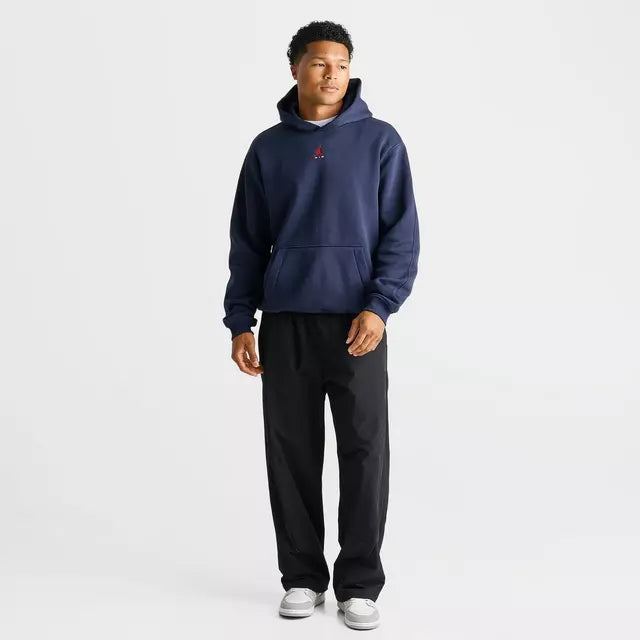*Nike Men's Jordan Brooklyn Statement Pullover Hoodie, Navy/University Red, XL