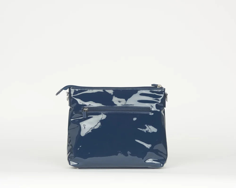 IHKWIP The Sensational Chain Shoulder Bag W/ Crossbody Strap - Patent Navy