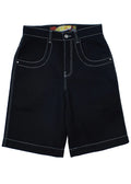 JNCO 101 Twin Cannon Shorts Black/Silver 14" Inseam Size 34