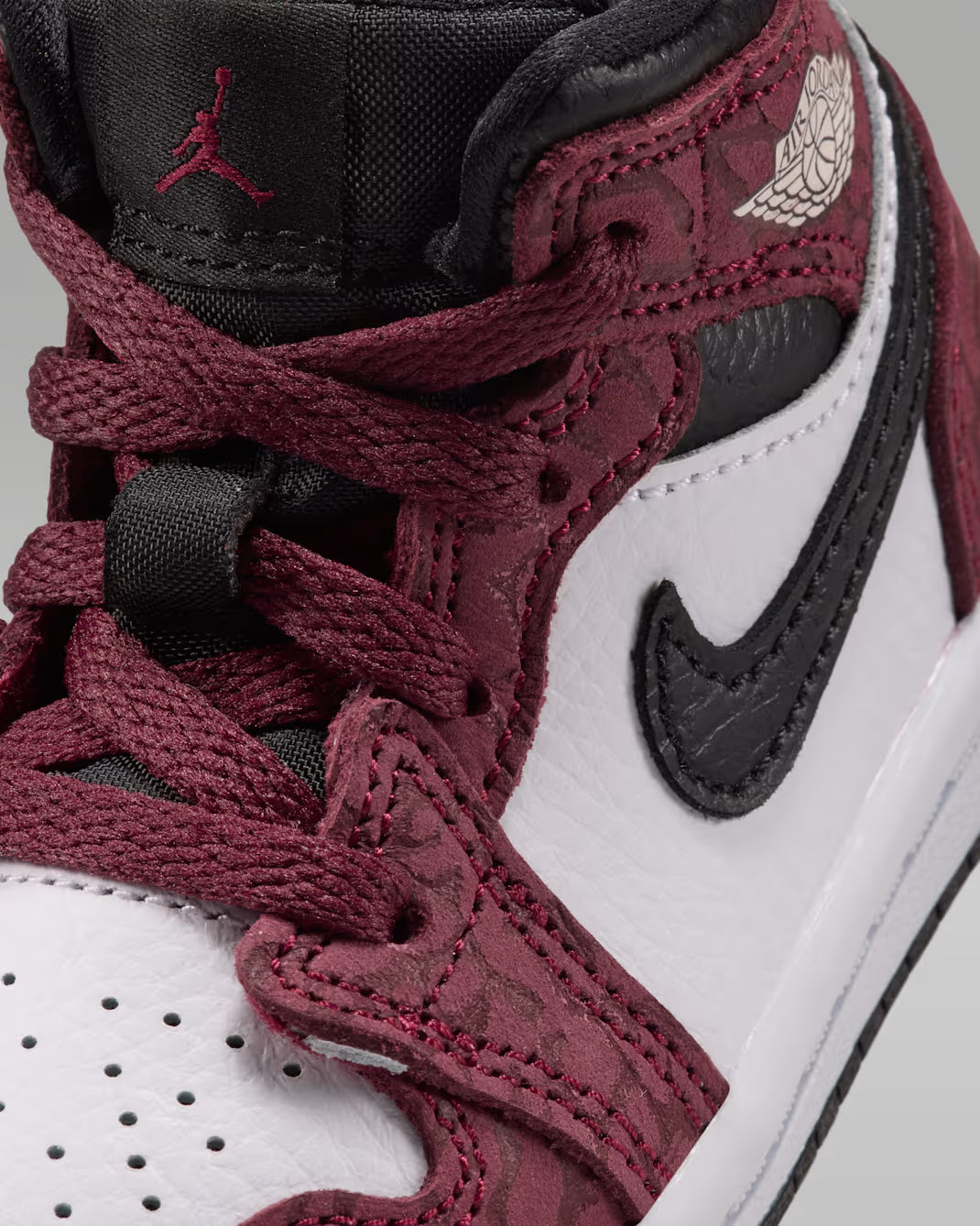 *Nike Jordan 1 Mid SE, Team Red/White-Black, Baby/Toddler 2C