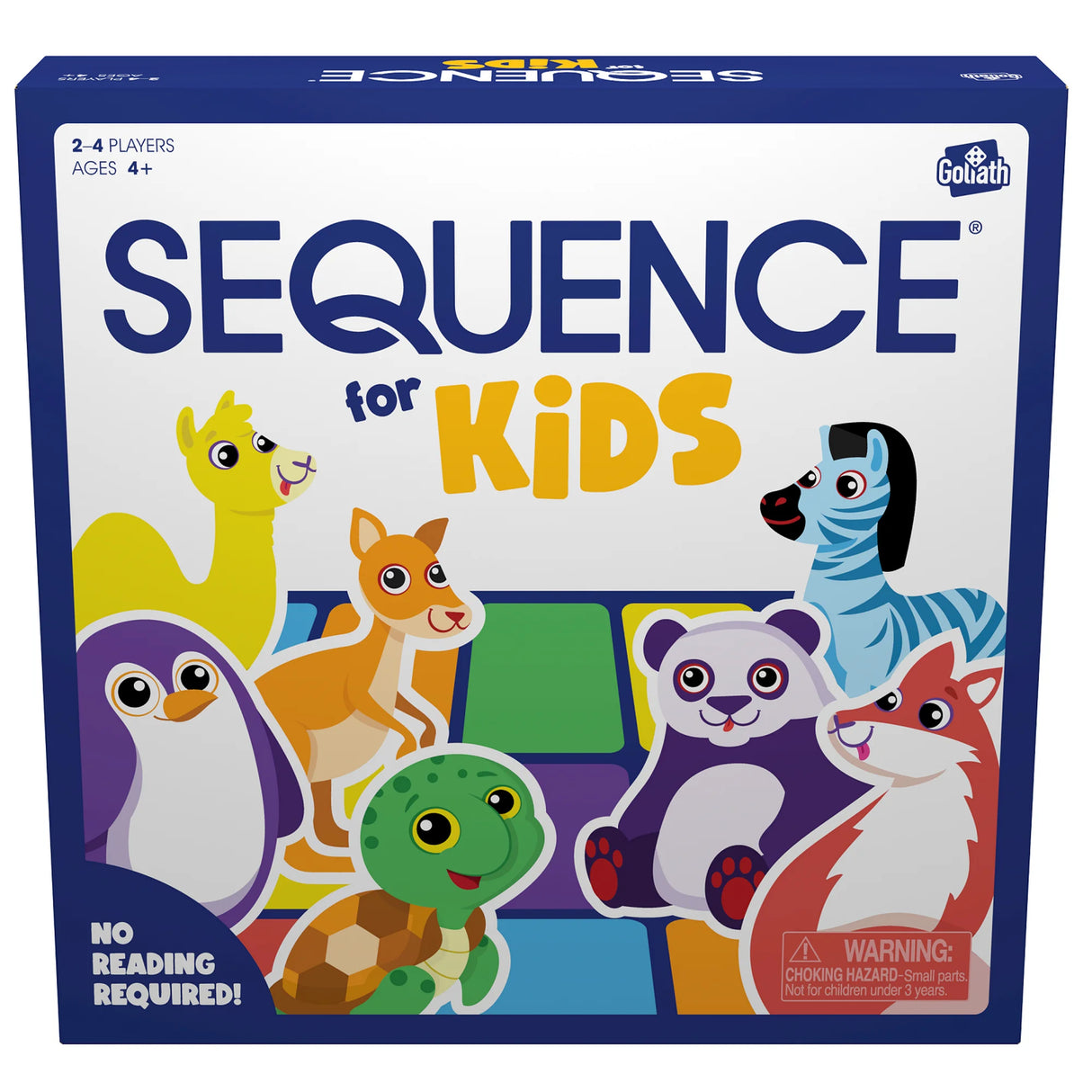 SEQUENCE for Kids -- The 'No Reading Required' Strategy Game by Jax and Goliath, Multi Color, 11 inches (2-4 players) (Packaging May Vary) (New, Open Box)