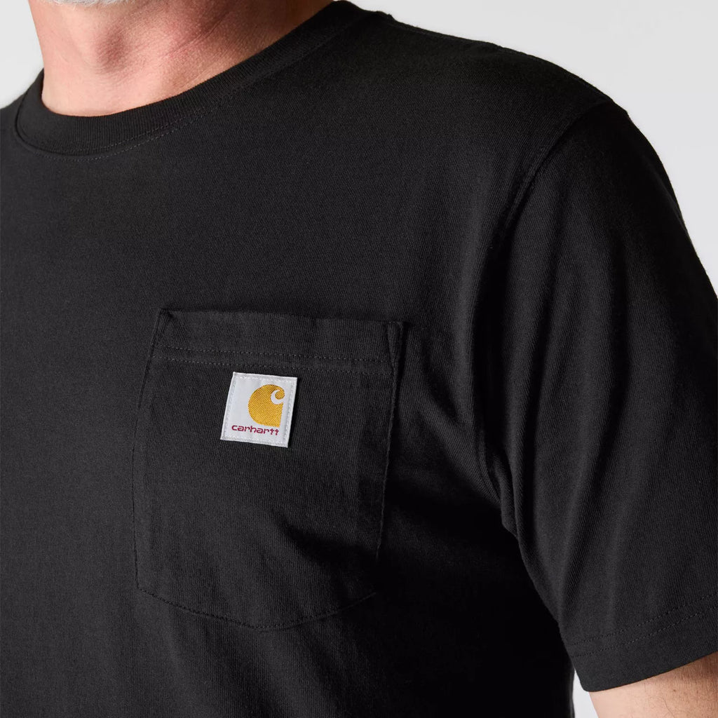*Carhartt Mens' Iconic K87 Pocket T-Shirt, Black, Medium