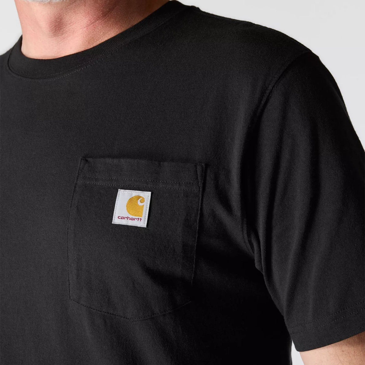 *Carhartt Mens' Iconic K87 Pocket T-Shirt, Black, Medium