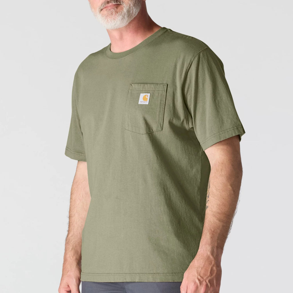 *Carhartt Men's Iconic K87 Pocket T-Shirt, Dusty Olive, XL