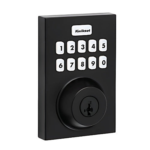 Kwikset 98935-007 Home Connect 620 Contemporary Keypad Smart Lock with Z-Wave Technology, Matte Black Finish