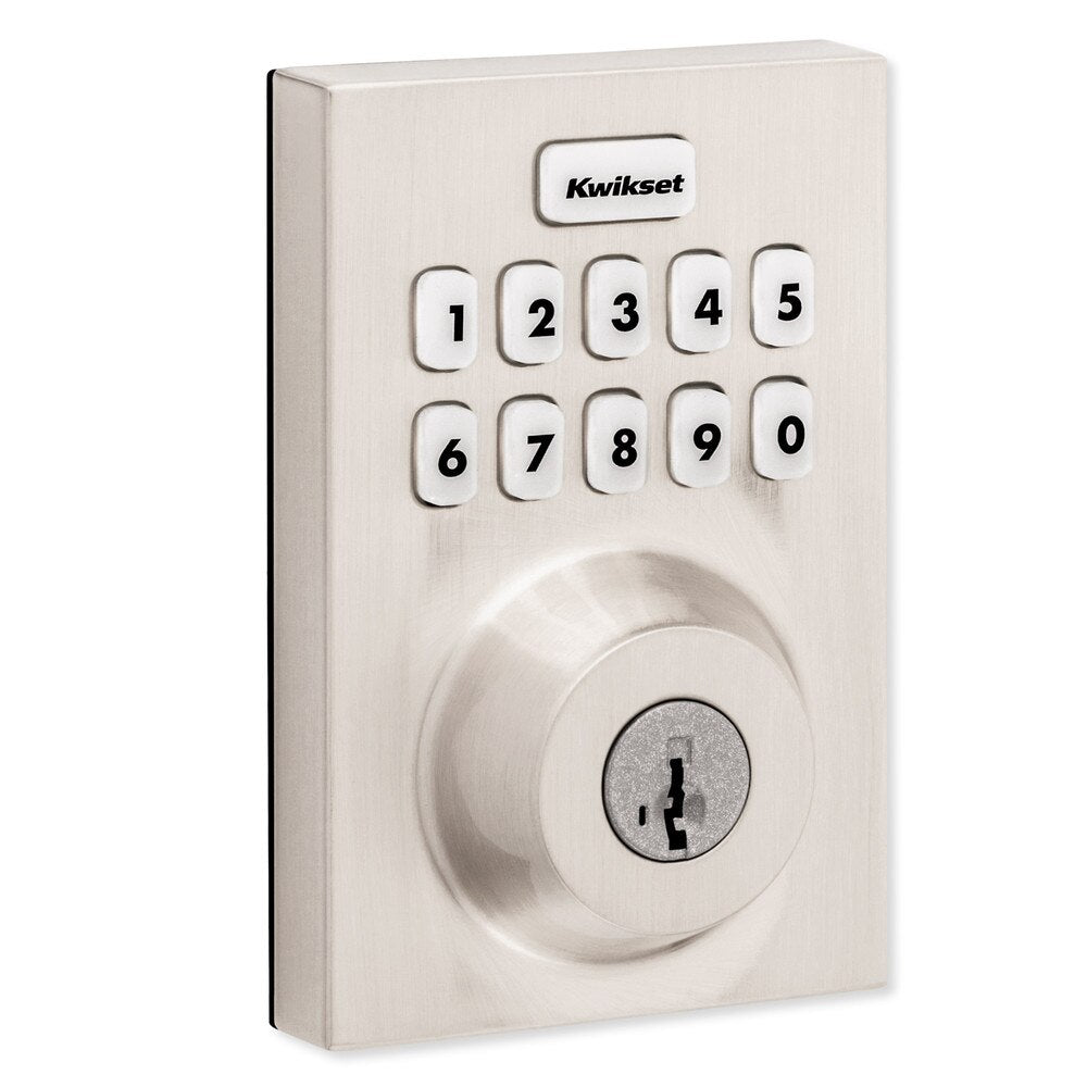 Kwikset Home Connect 620 Contemporary Keypad Smart Lock with Z-Wave 700 Long Range - Satin Nickel