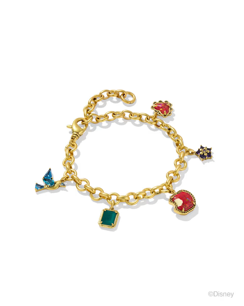 Disney | Kendra Scott Snow White Vintage Gold Charm Bracelet in Multi Mix