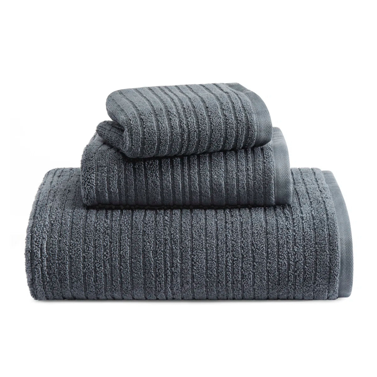 Kenneth Cole Brooks Cole Reaction Quick Dry 3 Piece 100% Cotton Towel Set