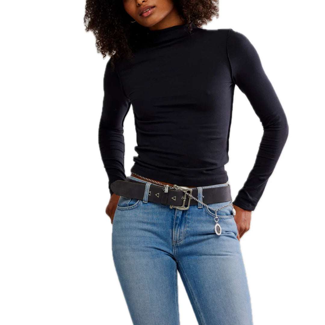 FREE PEOPLE Kenzie Long Sleeve - Black