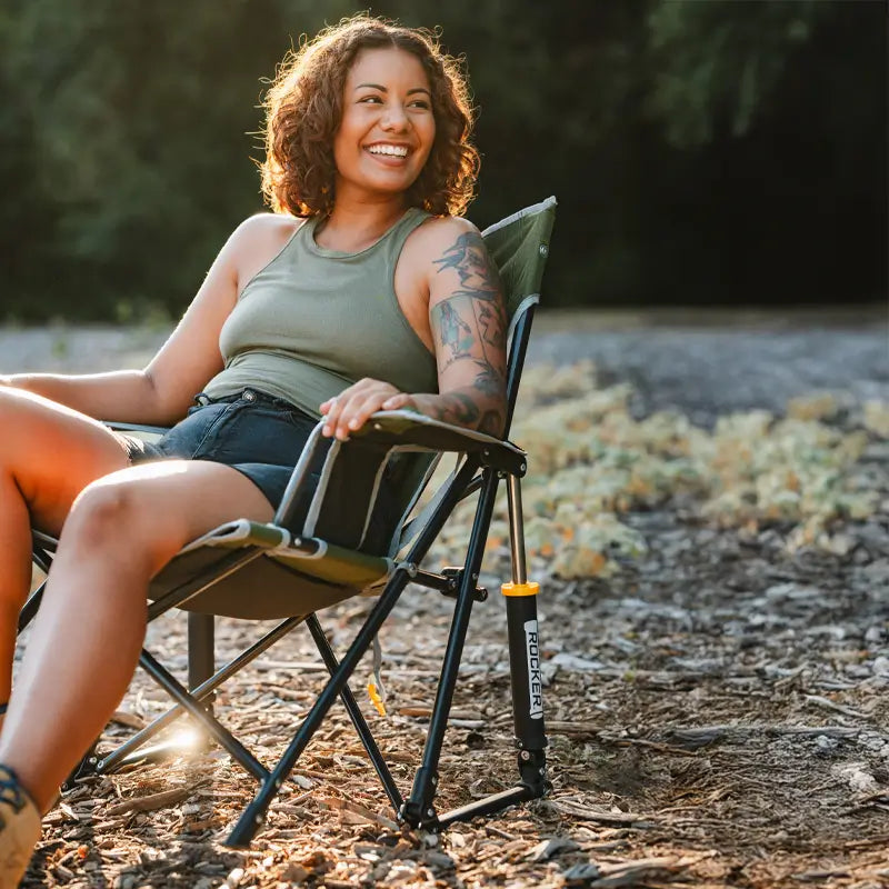 GCI - Kickback Rocker Outdoor Rocking Chair - Aged Fatigue